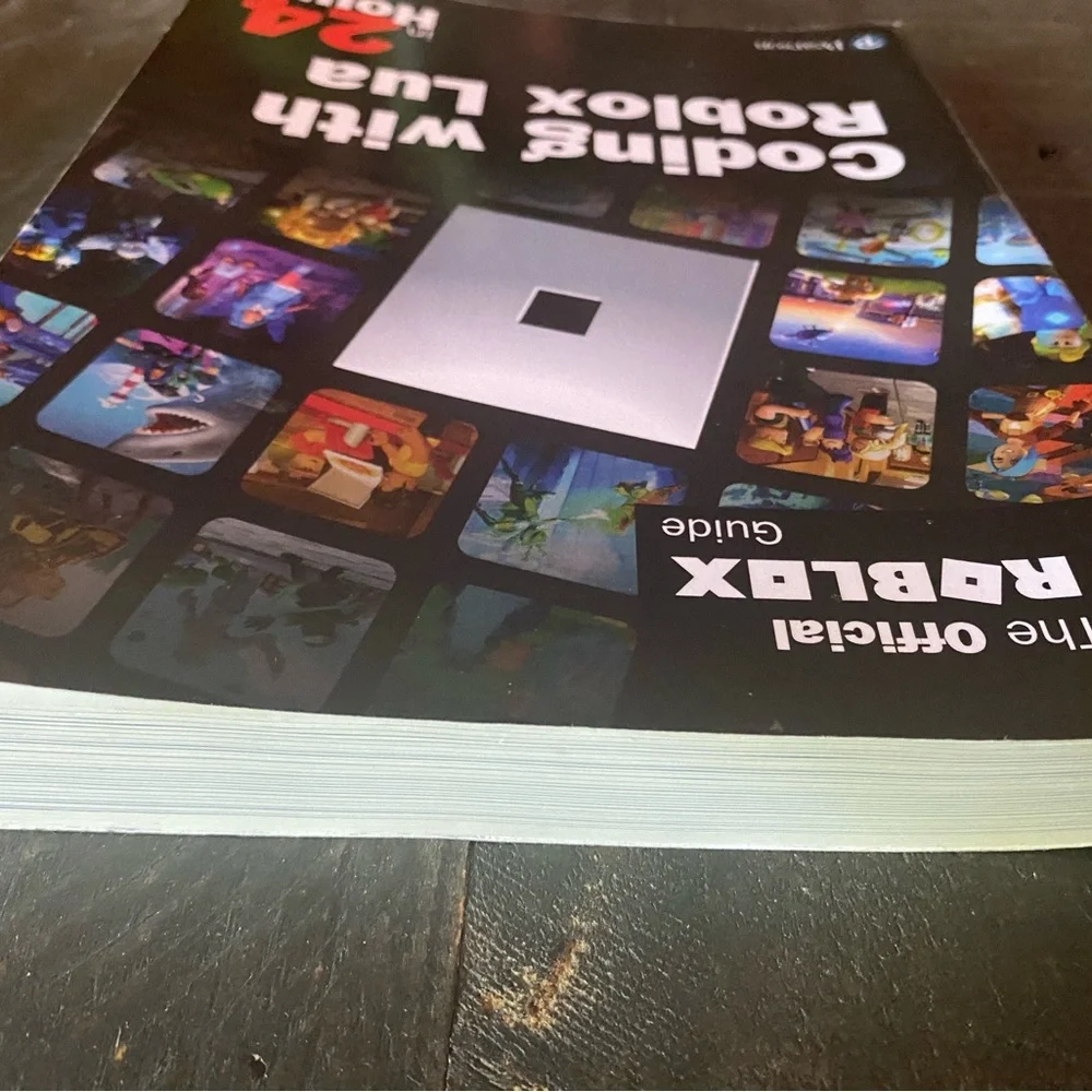 Pearson Roblox Lua Coding Guide with Black and White Cover